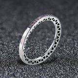 S925 Sterling Silver Patchwork Romantic Ring Oxidized Dripping Zircon Ring