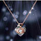 925 Sterling Silver Luxury Crystal AAA CZ Hand in Hand Heart Pendant Necklace Women Jewelry Gift