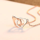 handcuff rose gold pendant  S925 sterling silver love necklace fashion accessories wholesale