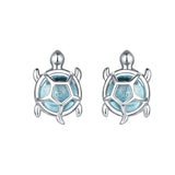925 Sterling Silver Cute Turtles Stud Earrings Precious Jewelry For Women