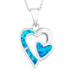 Luxury Opal Heart Necklace Silver Wholesale Chain Jewelry Design