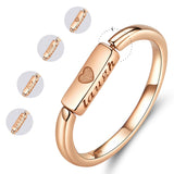 S925 sterling silver beautiful life ring rose gold plated ring