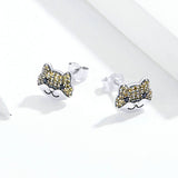 Cute Dog Stud Earrings for Women Silver 925 Jewelry Shiba Animal Sterling Silver Fashion Bijoux