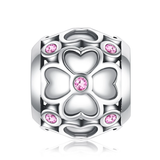 Clover Flower 925 Sterling Silver Beads Charms