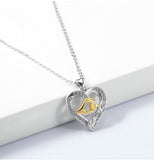 925 Sterling Silver Mother love Crystal CZ Necklace Heart Pendant Chain for Women's Jewelry luxury Collar for MOM Gift