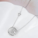 Star And Moon Shape Necklace Children Fairy Story Silver Necklace Design