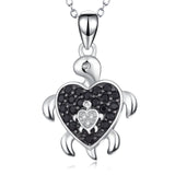 Animal two turtle necklace black white zircon necklace wholesale