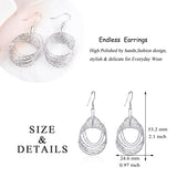 Endless Circle Dangle Earrings Geometric Circle Pendant Drop Earrings
