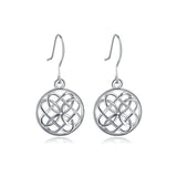 S925 sterling silver earrings Europe and the United States retro Celtic knot earrings jewelry