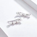 Pearl Long Stud Earrings for Women 925 Sterling Silver Pearl Elegant Earrings Wedding Statement Fine Jewelry Gifts
