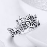 S925 Sterling Silver Sky City Ring Oxidized Ring