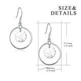 Fashionable jewelry Asperous Round Disc Drop Earrings for Women Party Accessories