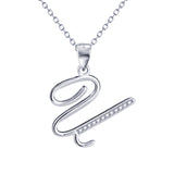 925 Sterling Silver Fashion Jewelry Woman Accessories Pendant Letter U