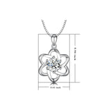 Custom Crystal Charm Necklace Women Rhinestone Silver Necklace