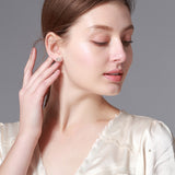Women Wedding Wholesale Small Heart Loving Fine Earrings Silver