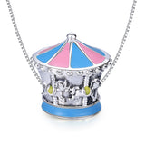 S925 Sterling Silver Oxidized Epoxy Carousel Charms