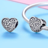 S925 Sterling Silver Oxidized heart shape Star Charms