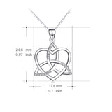 New Arrival Women Necklace Hollow  Sterling Silver Heart Necklace