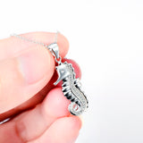 Animal Pendant Shaped Necklace 925 Sterling Silver Jewelry Cubic Zirconia For Girls