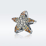 S925 Sterling Silver Zirconia Ocean Star Charms
