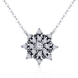 elegant snowflake pendant necklace