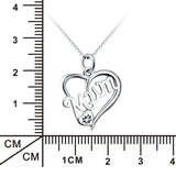 Artgifts For Mom Heart Shaped 925 Sterling Silver Jewelry
