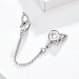 Wings Safety Chain Silver 925 Long Metal Charms compatible For Original Snake Silver  Bracelet Fine Jewelry