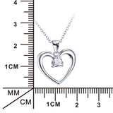 Loving Heart Shaped Pendant Necklace Wholesale 925 Sterling Silver Jewelry For Woman