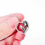 Inspired Mother Holding Kid Shaped Necklace Wholesale 925 Sterling Silver Necklace