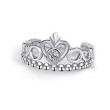 Crown Ring Fashion Jewelry Design Engagement S925 Silver Ring