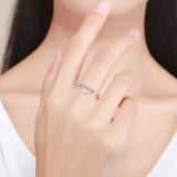 S925 Sterling Silver Fresh As Your Ring Oxidized Zircon Ring
