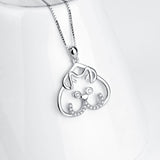 Dog jewelry 925 sterling necklace girlfriend  silver necklace design