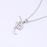 925 Sterling Silver Fashion Jewelry Woman Accessories Pendant Letter F