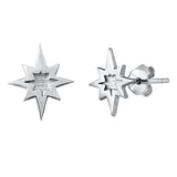 Silver  Twinkle Star Stud Earrings