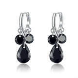 925 Sterling Silver Noble Waterdrop Dangle Earrings Precious Jewelry For Women