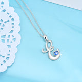 New Style Silver Charm Customized Engrave Necklace With Letter