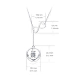 Anchor zircon necklace number eight chain silver jewelry necklace