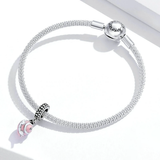 925 Sterling Silver Pink Enamel Afternoon Tea Pot Dangles Charm for Original Bracelet European  Jewelry