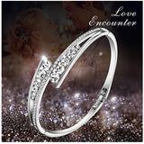 S925 Sterling Silver Fashion Creative Perspective Bracelet Female Personality Micro-Inlaid Zircon Series