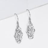 Celtic Knot Dangle Earrings Silver Wire Weaving Earring For Women