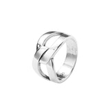 925 Sterling Silver Ring Female Creative Cross Ring
