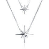 Fashion Women Sun Wholesale Double Layer Star Pendant Necklace