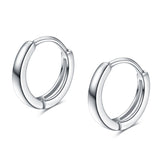 Plain Huggie Earrings 925 Sterling Silver Fashion Hoop Earrings