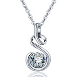 Clear AAA CZ Heart Pendant Necklace