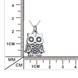 Owl Animal Necklace, 925 Sterling Silver Owl Charm Necklace
