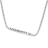 Korean Version Of The Minimalist Bead Chain S925 Sterling Silver Necklace Student Letter