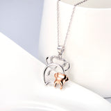 Elegant Cubic Zirconia Pendant Necklace 925 Sterling Silver Jewelry For Woman