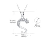 Fashion Cz Zirconia Lucky Letter A To Z Pendant Necklaces Alphabet Necklace