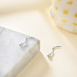 Spherical Nose Ring Silver Ball Simple Nose Ring Design Fashionable