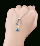 S925 Sterling Silver Creative N Word Double Drill Clavicle Chain Pendant Necklace Female Jewelry Cross-Border Exclusive